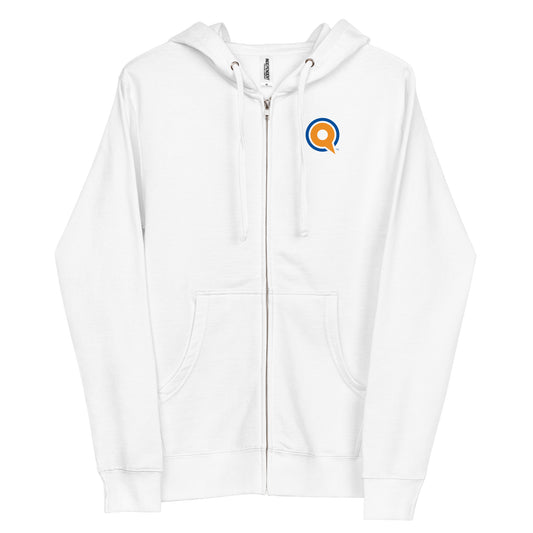 Yaqeen Q Zip-Up Hoodie in White