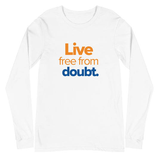 Free from Doubt Long Sleeve Tee - Limited Edition in White